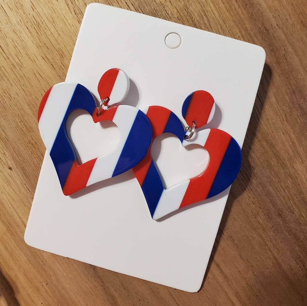 Acrylic Patriotic Earrings